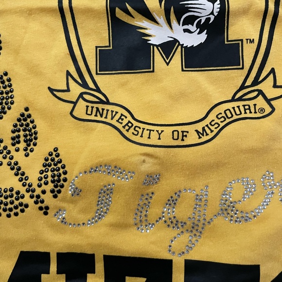 Mizzou Tigers Rhinestone Crop T-Shirt - Picture 4 of 12